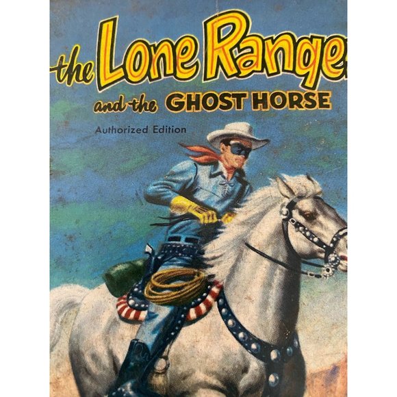 The Lone Ranger and the Ghost Horse Whitman Tell-a-Tale Book 1955 Large Print - Picture 2 of 16